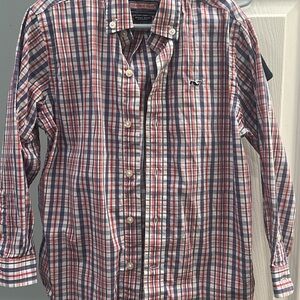 Vineyard Vines Red, Blue & White Plaid Button-Down Shirt